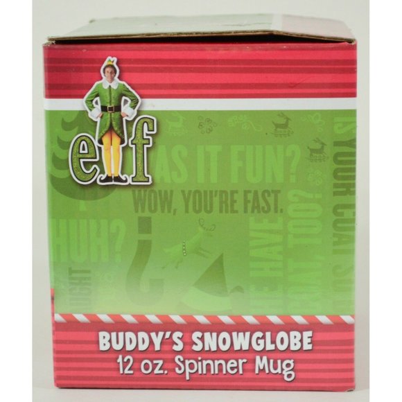 Elf Cotton-Headed Ninny Muggins Snowglobe Spinner Coffee Mug Cup 12 oz Buddy Elf - Picture 5 of 8